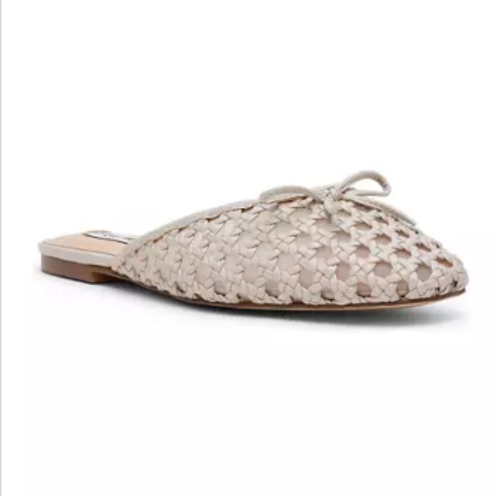 Steve Madden Birdee Raffia Mule (Bone- Size 8.5)